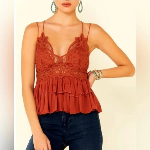 NWT Free People Adella Cami Winding Roads Size XSmall - Picture 4 of 11